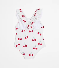 LOFT x Mon Coeur UPF 50+ Recycled Polyester Cherry Ruffle Swimsuit