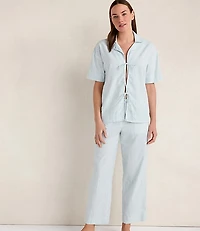 Haven Well Within Cotton Linen Faded Dot Pajama Top