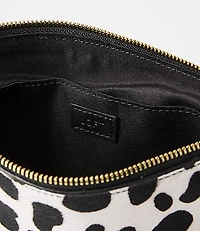 Spotted Hair Calf Zip Pouch