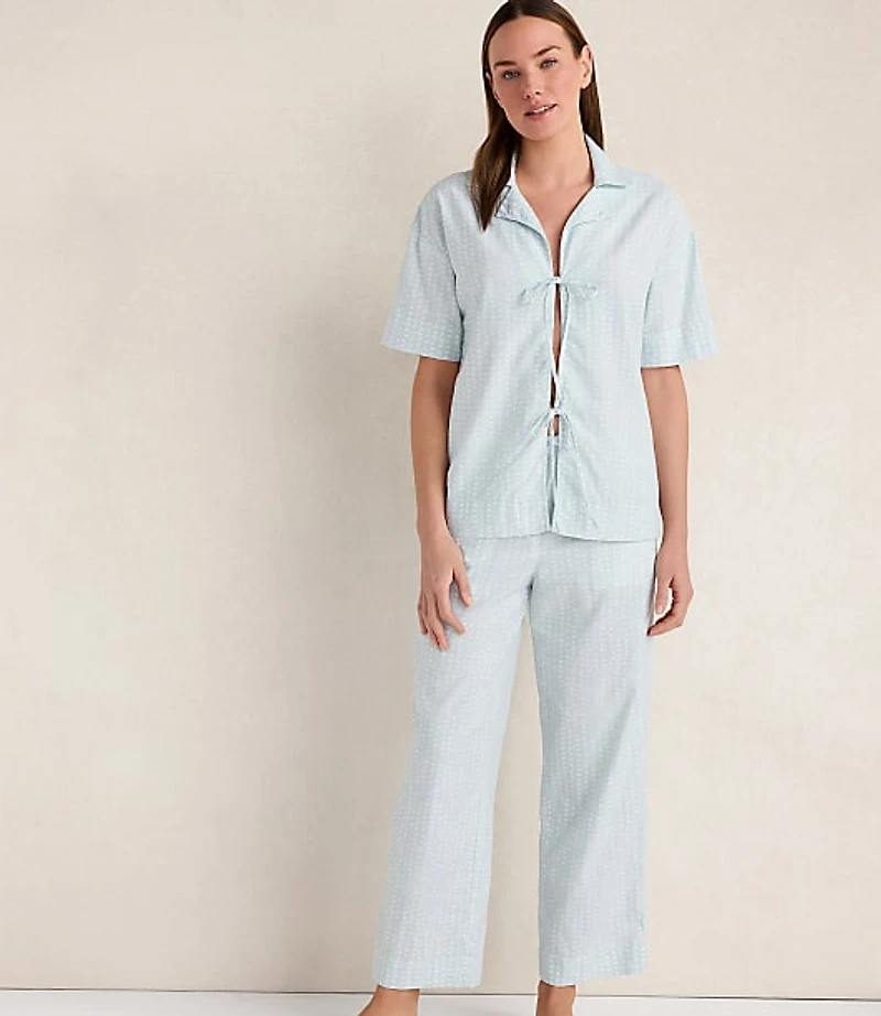 Haven Well Within Cotton Linen Faded Dot Pajama Pants