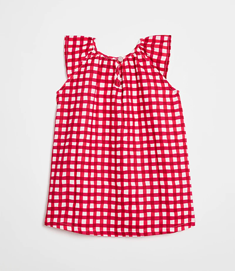 LOFT x Mon Coeur Linen Gingham Dress