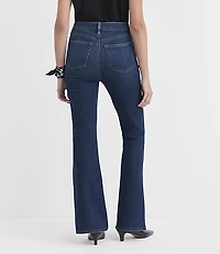 Rivete Petite Curvy High Rise Slim Flare Jeans Muse Wash