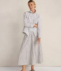 Haven Well Within Organic Cotton Poplin Stripe Drop Waist Skirt