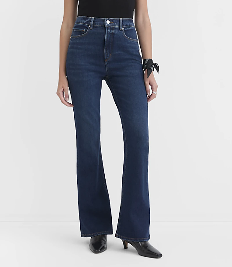 Rivete Tall High Rise Slim Flare Jeans Muse Wash