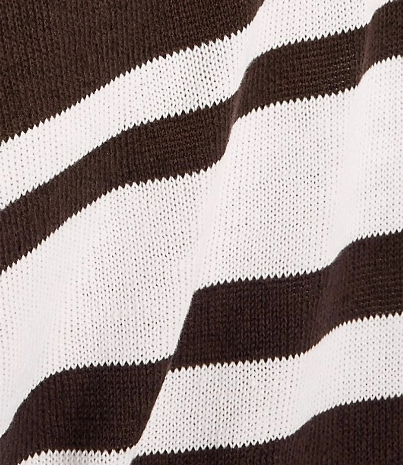 Haven Well Within Cotton Linen Stripe Roll Neck Sweater