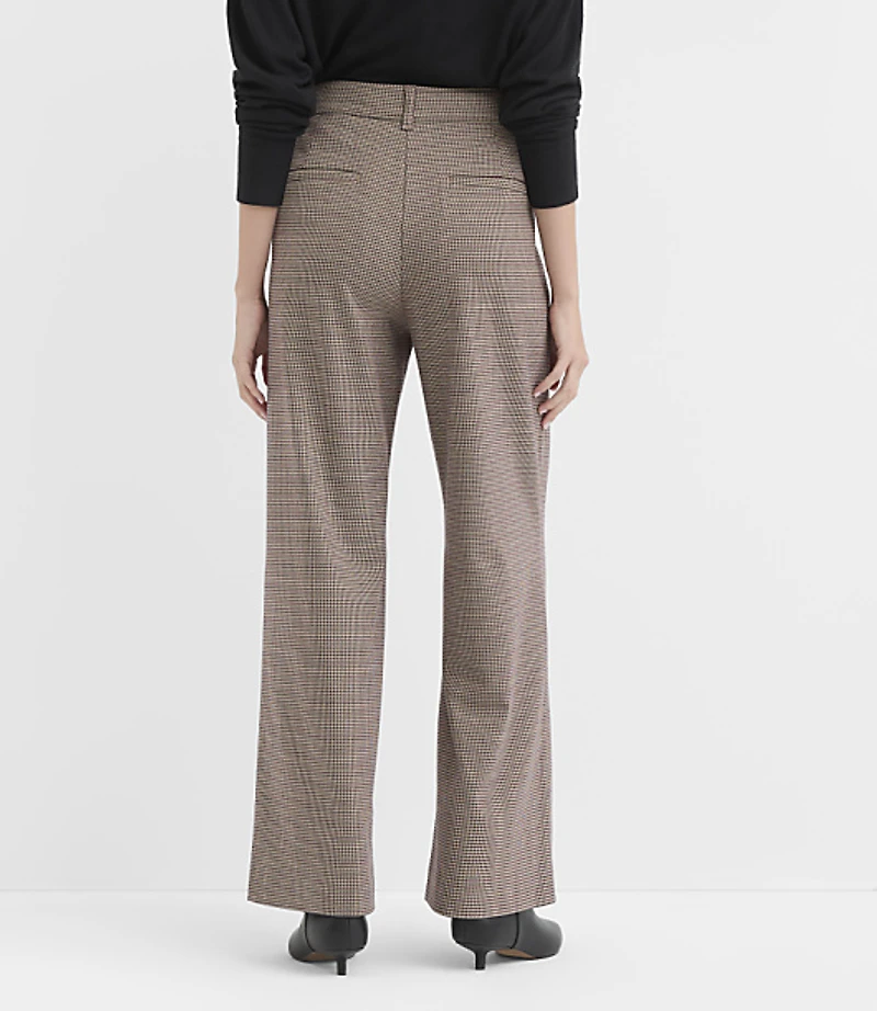 Curvy Palmer Wide Leg Pants Houndstooth