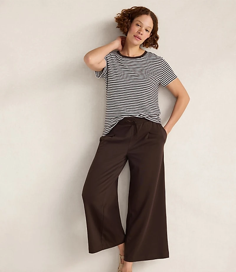 Haven Well Within Linen Striped Short Sleeve Tee