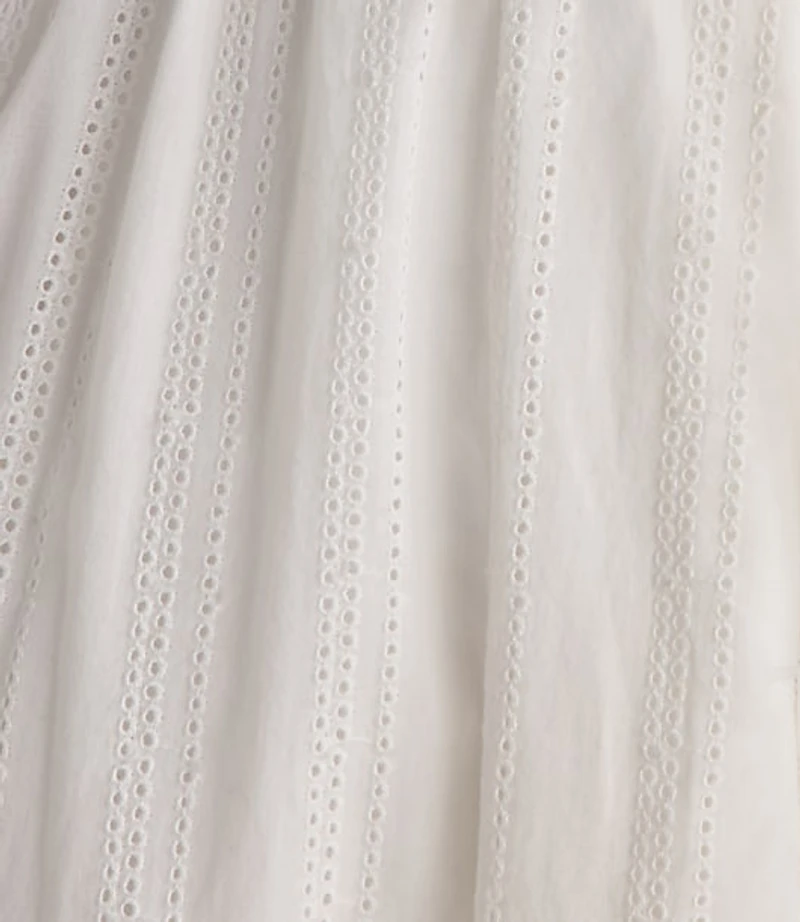 Haven Well Within Organic Cotton Eyelet Tie-Front Tank