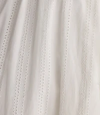 Haven Well Within Organic Cotton Eyelet Tie-Front Tank