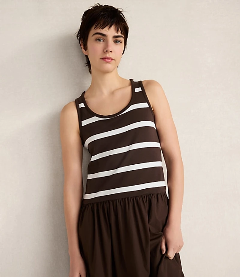 Haven Well Within Organic Cotton Stripe Midi Dress