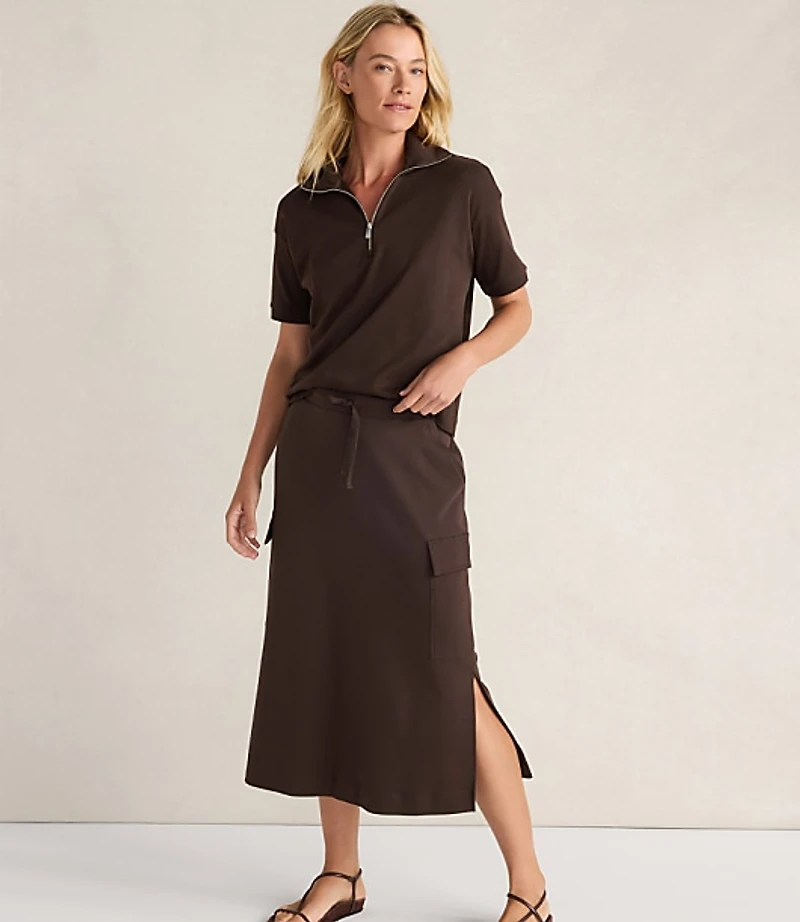 Haven Well Within Organic Cotton Interlock Cargo Skirt