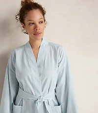 Haven Well Within Cotton Linen Faded Dot Robe