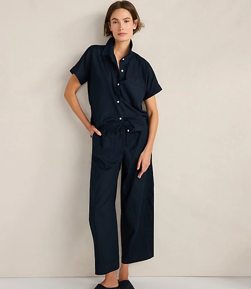 Haven Well Within Organic Cotton Linen Button-Down Top