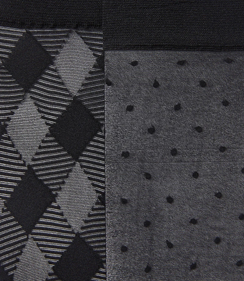 Dot & Argyle Sheer Ankle Sock Set