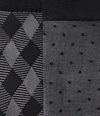 Dot & Argyle Sheer Ankle Sock Set