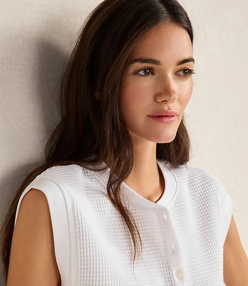 Haven Well Within Organic Cotton Bold Waffle Short Sleeve Henley