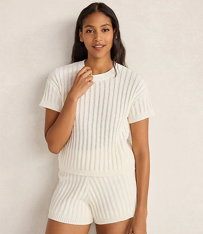 Haven Well Within Cotton Vertical Stitch Shorts