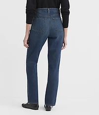 Rivete High Rise Stovepipe Jeans Authentic Dark Indigo Wash