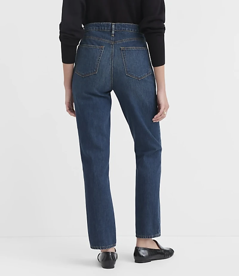 Rivete Curvy High Rise Stovepipe Jeans Authentic Dark Indigo Wash