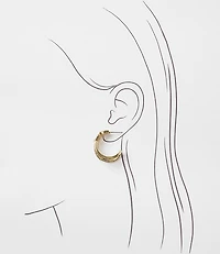 Pave Triple Hoop Earrings