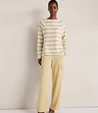 Haven Well Within Cotton Slub Jersey Striped Raglan Top