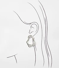 Molded Open Statement Stud Earrings
