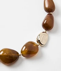 Oval Beaded Statement Necklace