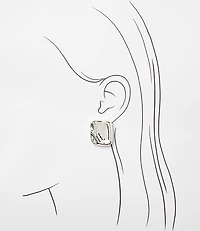 Molded Square Statement Stud Earrings