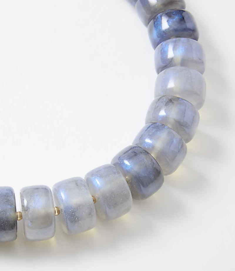 Iridescent Beaded Statement Necklace