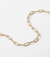 Textured Chain Link Necklace