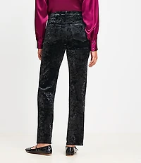 Five Pocket Straight Pants in Crushed Velvet