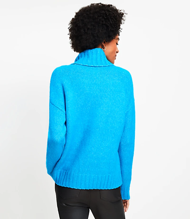 Fuzzy Cowl Neck Sweater