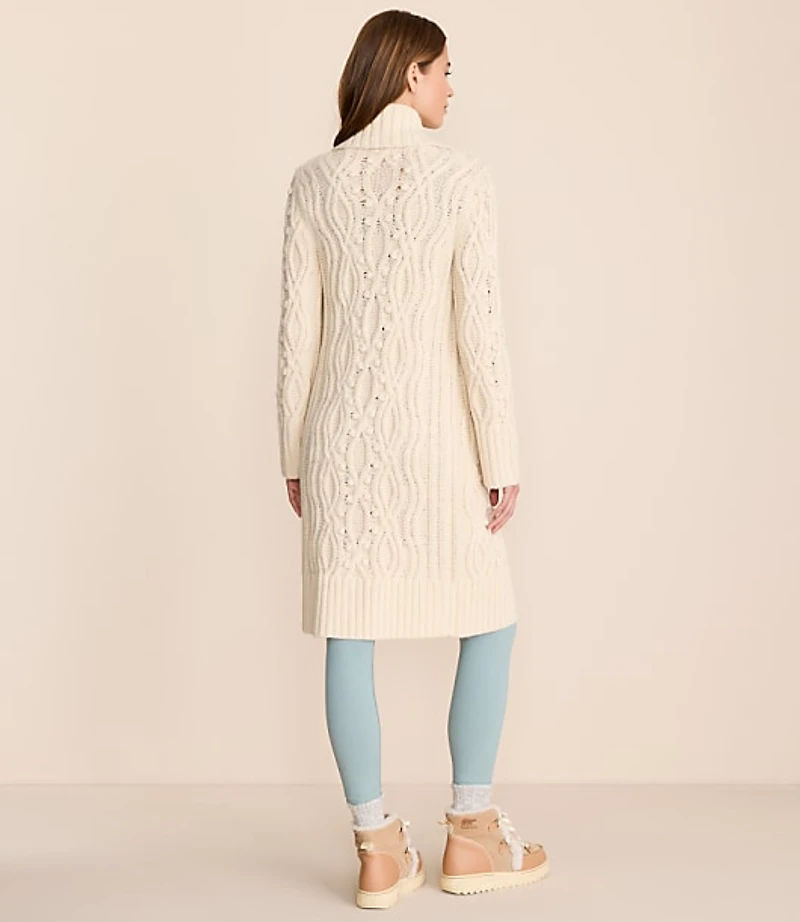 Lou & Grey Cable Maxi Open Cardigan
