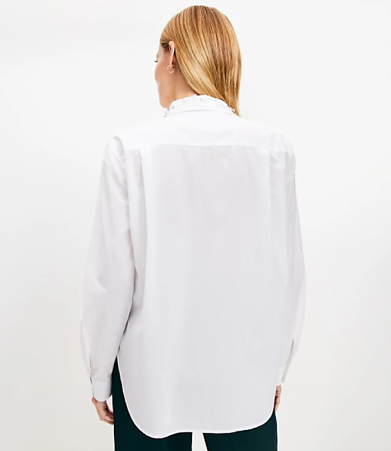 Sparkle Collar Poplin Everyday Relaxed Shirt