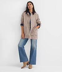 Petite Plaid Barn Jacket