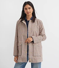 Petite Plaid Barn Jacket