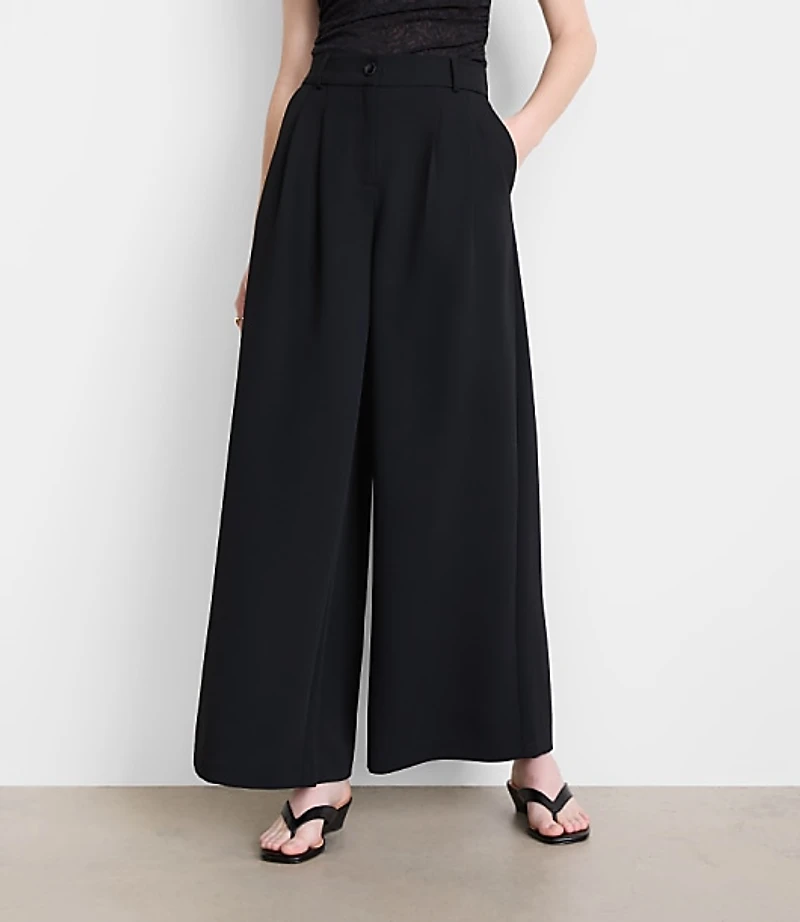 LOFT Versa Crepe Drape Palazzo Pant