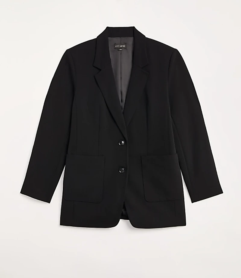 LOFT Versa Crepe Drape Oversized Blazer