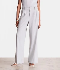 LOFT Versa Seasonless Stretch Double Pleat Wide Leg Pants