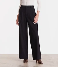 LOFT Versa Seasonless Stretch Double Pleat Wide Leg Pants