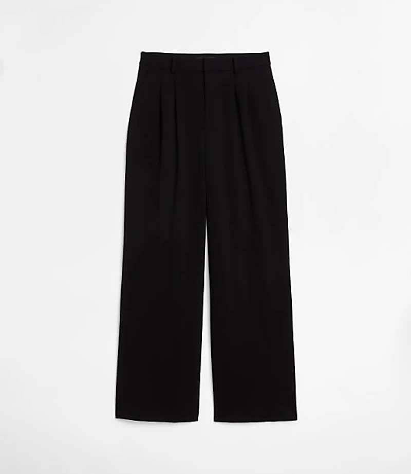 LOFT Versa Seasonless Stretch Double Pleat Wide Leg Pants