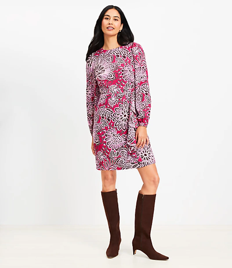 Floral Ruffle Flare Mini Dress