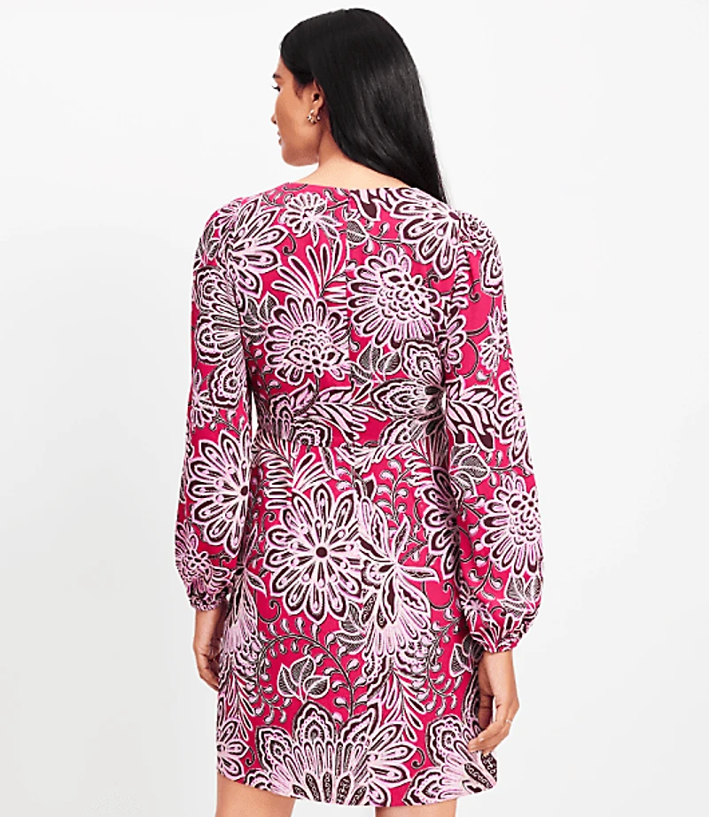 Floral Ruffle Flare Mini Dress