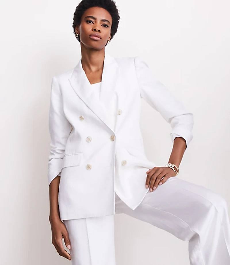 LOFT Versa Pure Spun Double Breasted Blazer