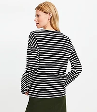 Striped Heart Pocket Tee