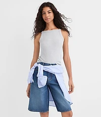 Perfect Ribbed Apron Neck Tank Top