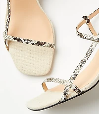 Skinny Strap Kitten Heel Sandals