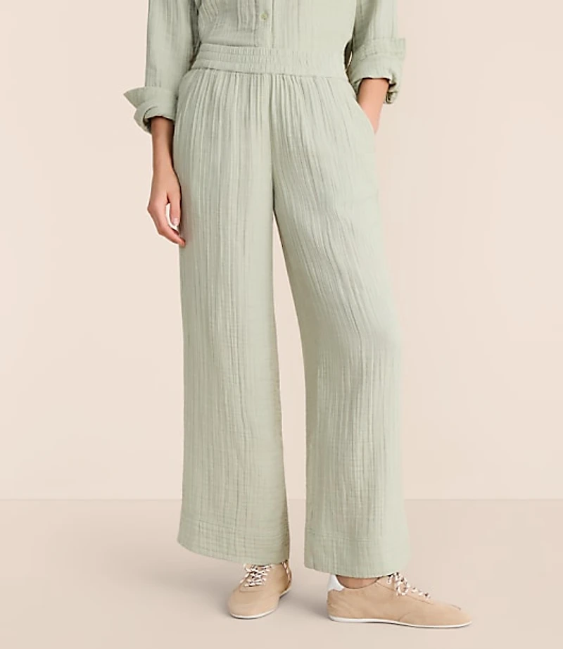 Lou & Grey Triple Cloth Wide Leg Pants