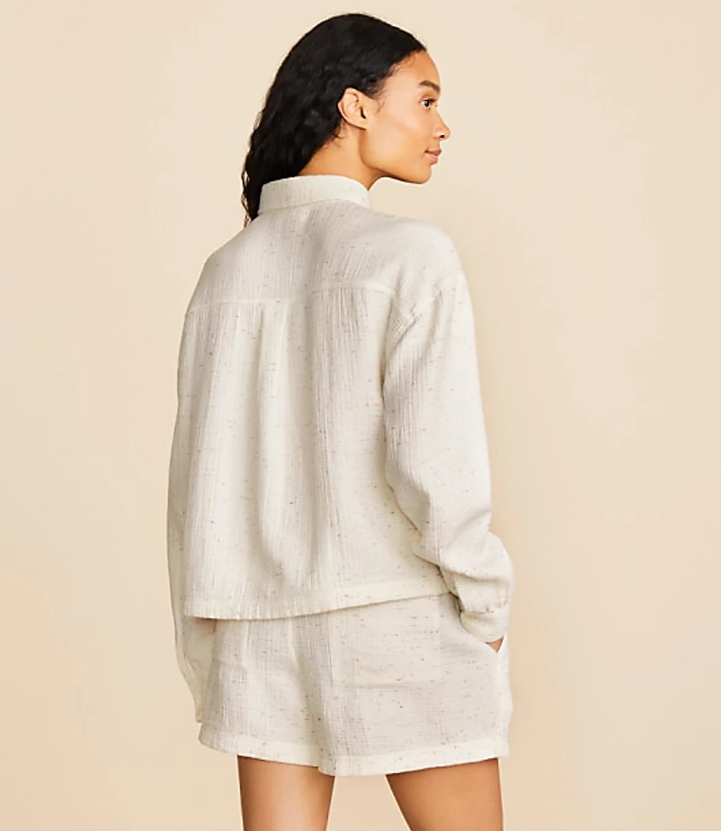 Lou & Grey Flecked Triple Cloth Pocket Shirt