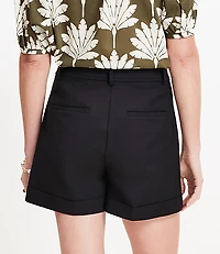 Cuffed Shorts Doubleweave